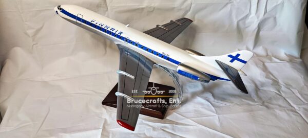 Sud Aviation Super Caravelle Finnair Aircraft with detailed craftsmanship.